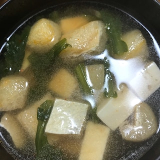 キクナ入り豆板醤スープ